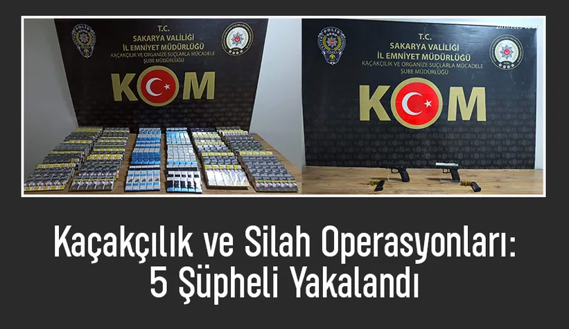 Sakarya'da kaçakçılık operasyonu: 5 gözaltı