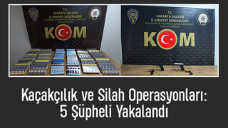 Sakarya'da kaçakçılık operasyonu: 5 gözaltı