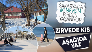 Sakarya'da kar, deniz ve güneş keyfi