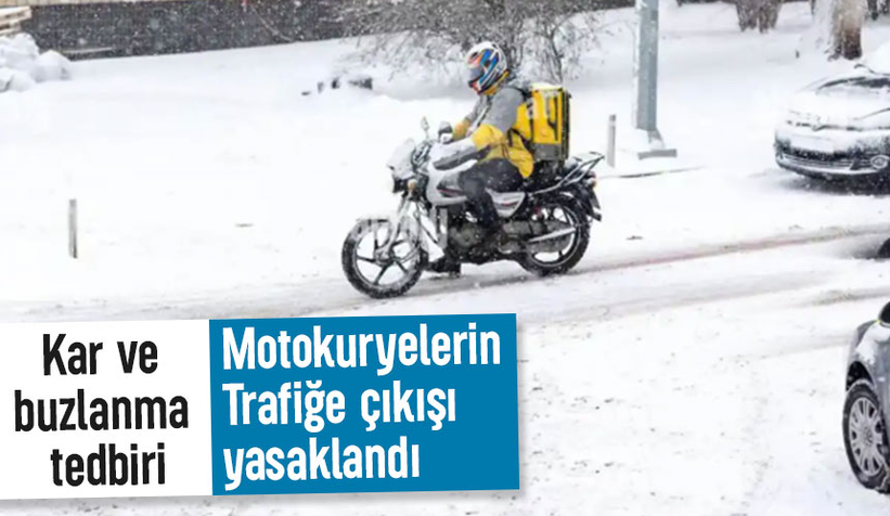 Sakarya'da kar ve buzlanma alarmı; Motokuryelerin trafiğe çıkışı yasaklandı
