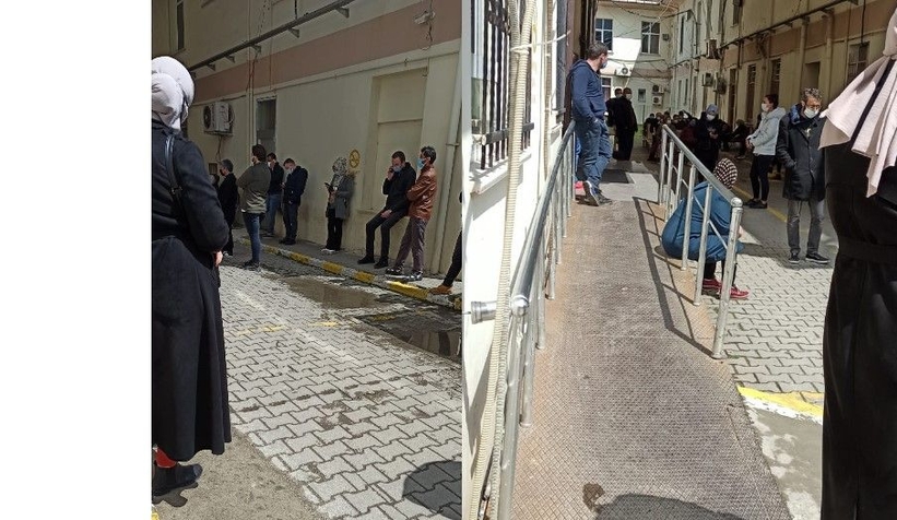 Sakarya'da korona test kuyruğu