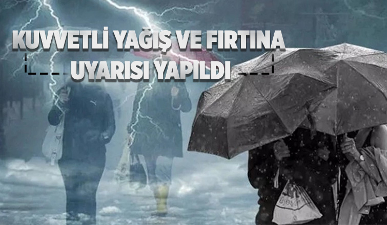 Sakarya'da kuvvetli yağış ve fırtına bekleniyor