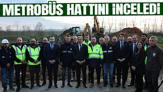 Sakarya'da metrobüs hattı hızla ilerliyor