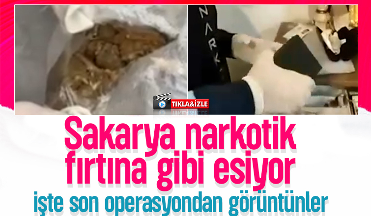 Sakarya'da narkotik operasyonu kamerada