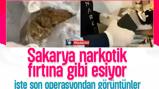 Sakarya'da narkotik operasyonu kamerada
