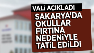 Sakarya'da okullar fırtına nedeniyle tatil edildi