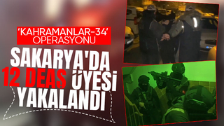 Sakarya'da operasyon: 12 DEAŞ üyesi yakalandı