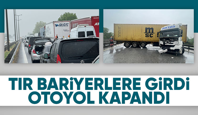 Sakarya'da otoyolu kilitleyen kaza