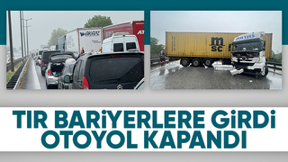 Sakarya'da otoyolu kilitleyen kaza