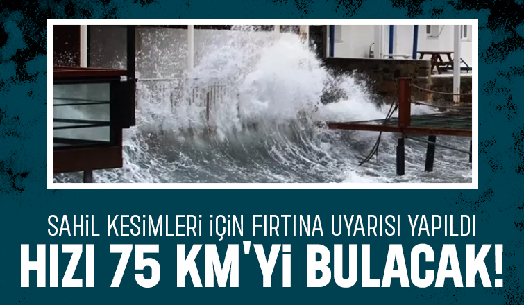 Sakarya'da sahil kesimleri için fırtına uyarısı