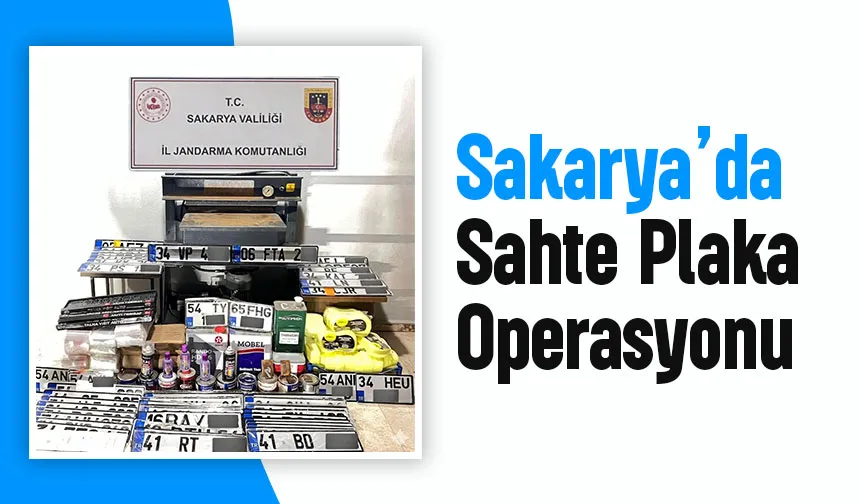 Sakarya'da sahte plaka operasyonu: 3 gözaltı