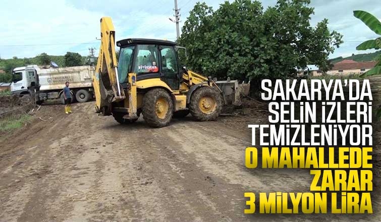 Sakarya'da selin izleri temizleniyor