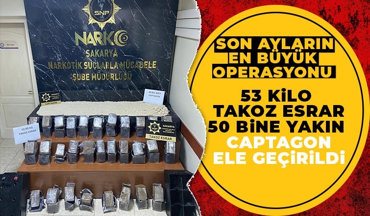 Sakarya'da son ayların en büyük uyuşturucu operasyonu