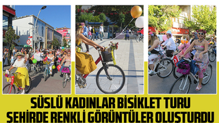 Sakarya'da Süslü Kadınlar Bisiklet Turu