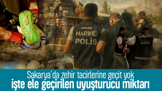 Sakarya'da Temmuz ayı uyuşturucu bilançosu açıklandı