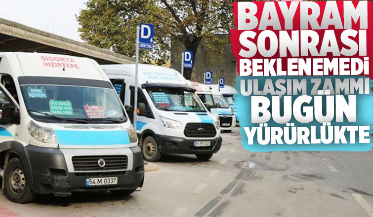 Sakarya'da toplu ulaşım bugünden itibaren zamlı