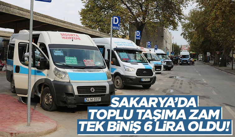 Sakarya'da toplu ulaşıma büyük zam