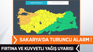 Sakarya'da turuncu alarm