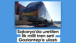 Sakarya'da üretilen ilk milli tren seti Gaziantep'te raylara indi