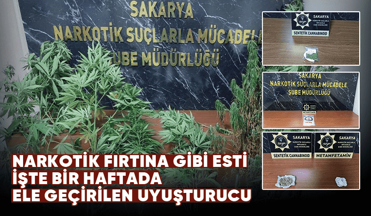 Sakarya'da uyuşturucu operasyonları