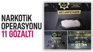 Sakarya'da uyuşturucu operasyonu: 11 gözaltı