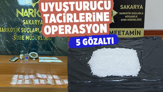 Sakarya'da uyuşturucu operasyonu: 5 gözaltı