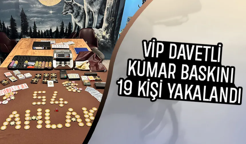 Sakarya'da Vip davetli kumar baskını