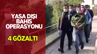 Sakarya'da yasadışı bahis operasyonu: 4 gözaltı