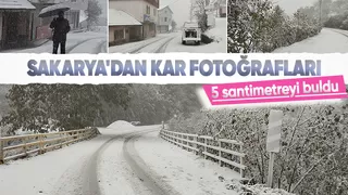 Sakarya'da yüksek kesimlerde kar yağışı sürüyor