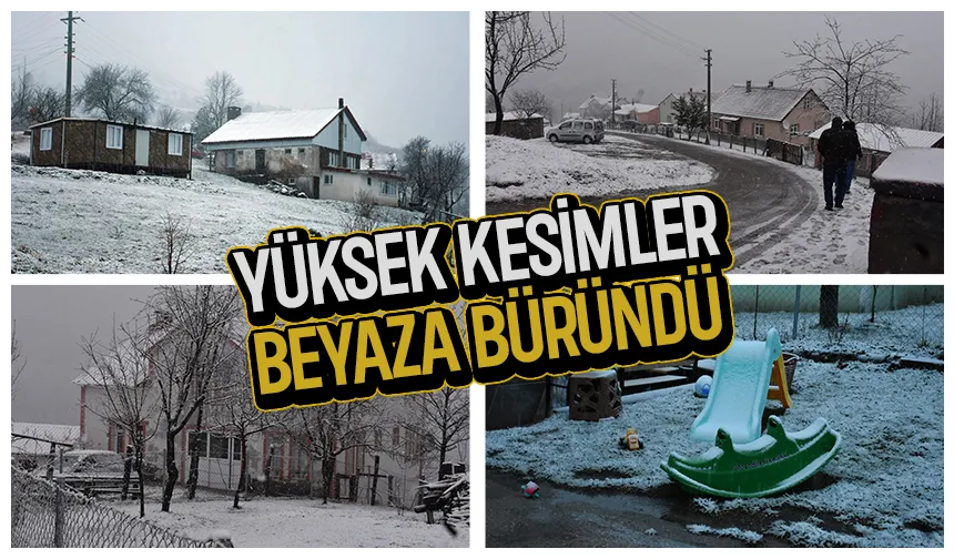 Sakarya'da yüksek kesimlere kar yağdı