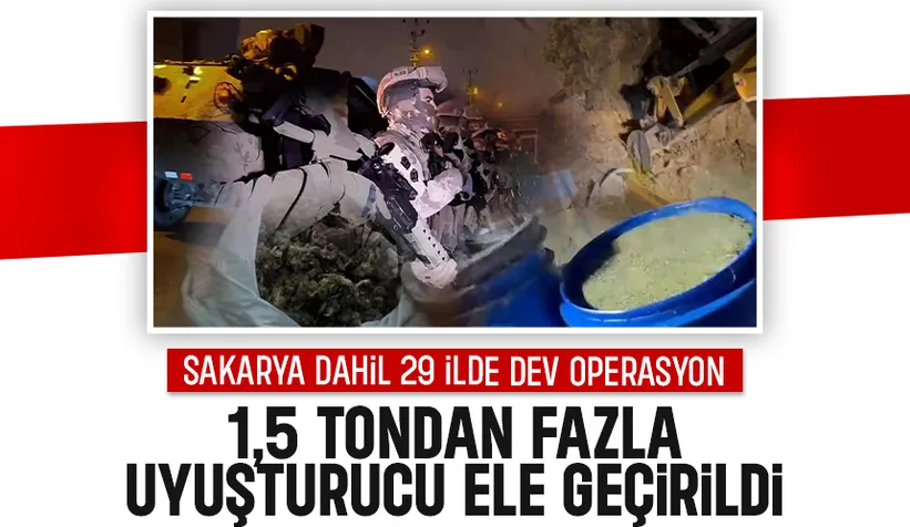 Sakarya dahil 29 ilde uyuşturucu operasyonu