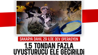 Sakarya dahil 29 ilde uyuşturucu operasyonu