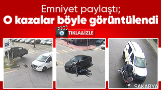 Sakarya'daki kazalar böyle görüntülendi