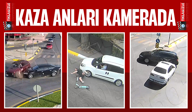 Sakarya'daki kazalar kamerada