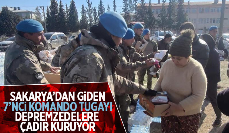 Sakarya'dan giden komandolar Gaziantep’te çadır kuruyor