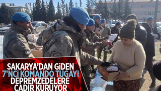 Sakarya'dan giden komandolar Gaziantep’te çadır kuruyor