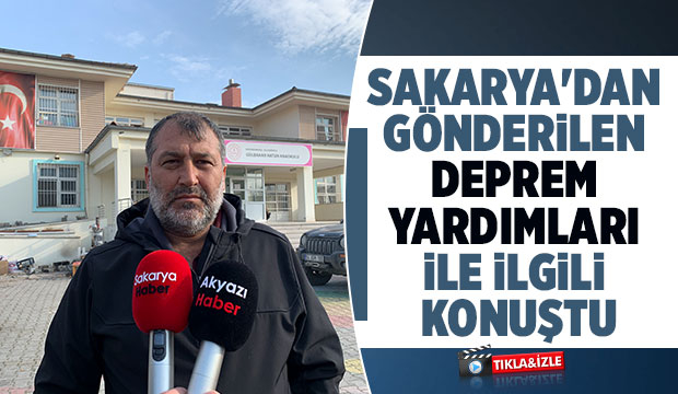 Sakarya'dan gönderilen yardımlar için bunları söyledi