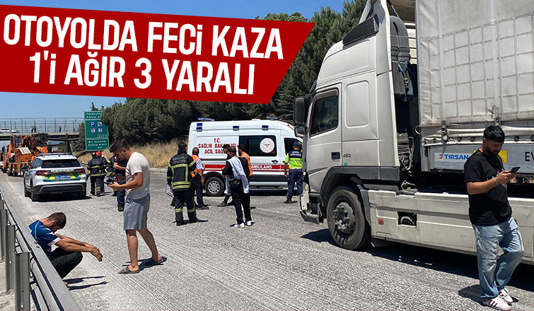 Sakarya'dan İstanbul'a giden otobüs kazaya karıştı: 1'i ağır 3 yaralı