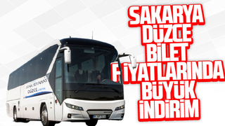 Sakarya-Düzce bilet fiyatlarında büyük indirim