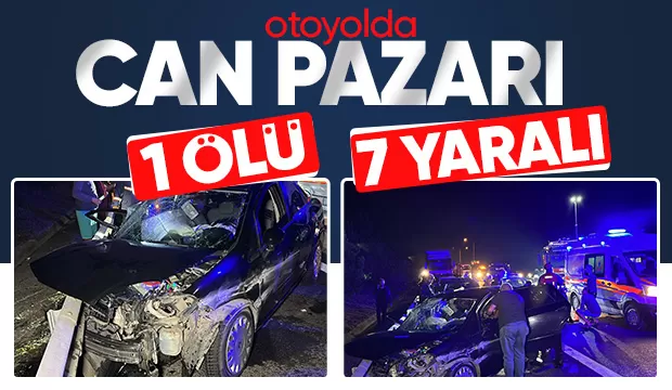 Sakarya-Düzce sınırında kaza: 1 ölü, 7 yaralı