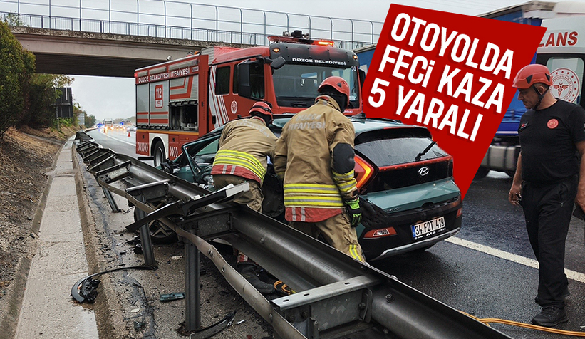 Sakarya-Düzce sınırında kaza 5 yaralı