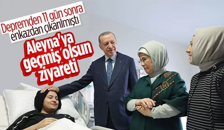 Sakarya ekibi kurtarmıştı! Cumhurbaşkanı Aleyna'yı ziyaret etti