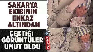 Sakarya ekibinin can kurtarma mücadeleleri kamerada