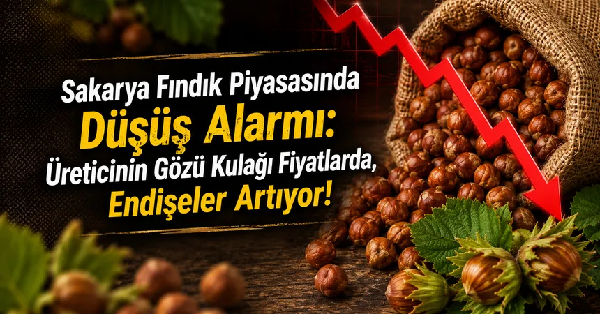 Sakarya fındık piyasasında düşüş alarmı. Üreticinin gözü kulağı fiyatlarda, endişeler artıyor