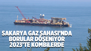 Sakarya Gaz Sahası'nda borunlar döşeniyor