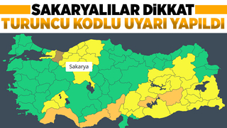 Sakarya için çok kuvvetli yağış uyarısı