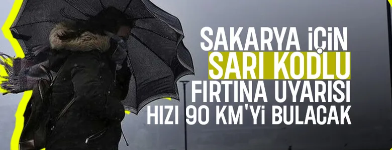 Sakarya için fırtına uyarısı yapıldı