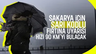 Sakarya için fırtına uyarısı yapıldı