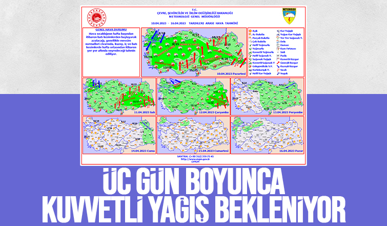 Sakarya için kuvvetli yağış uyarısı; Üç gün sürecek