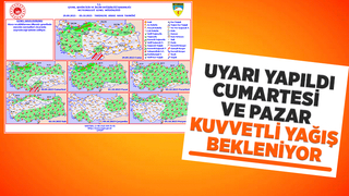 Sakarya için kuvvetli yağış uyarısı